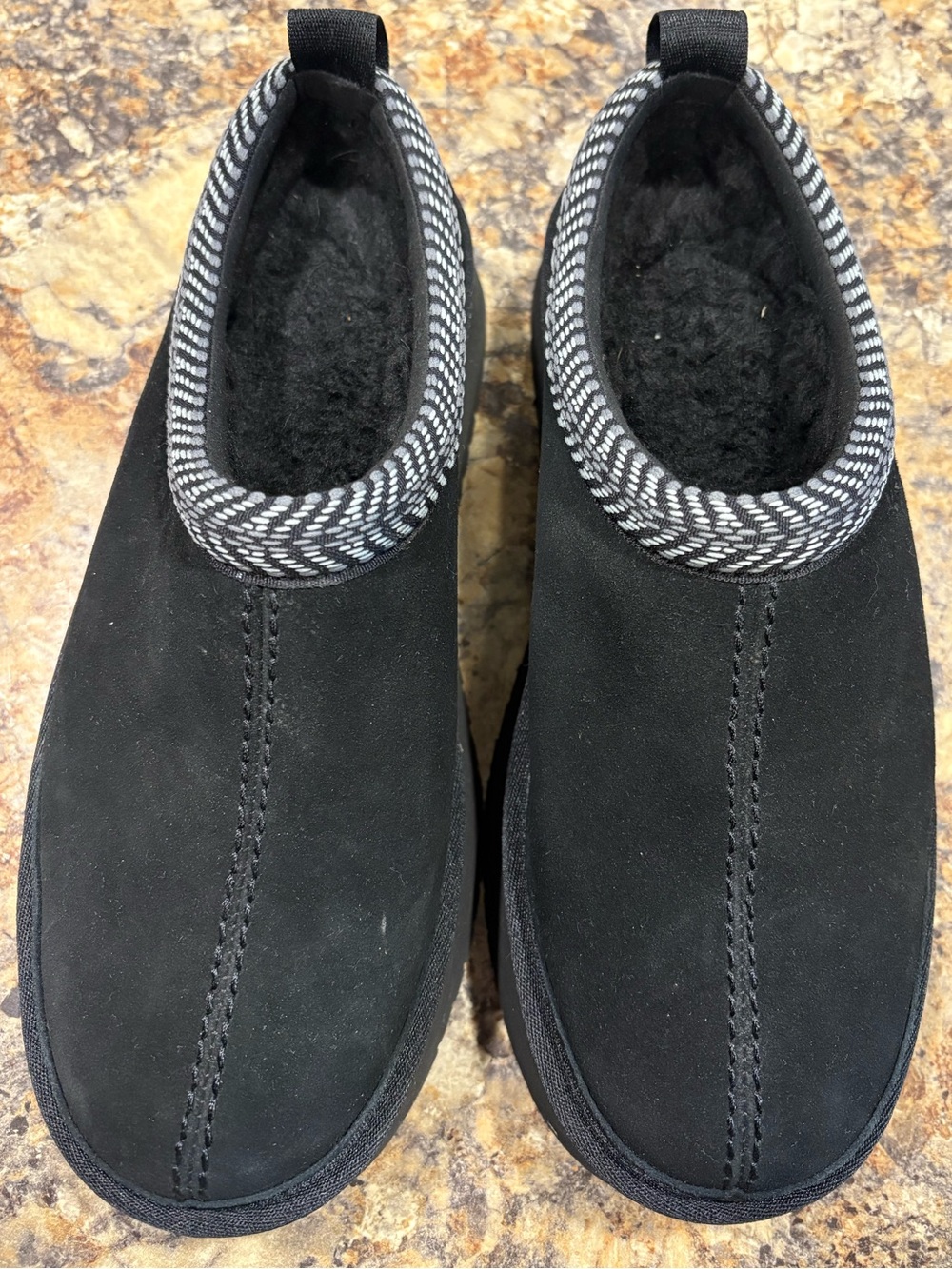 Koolaburra Black Slip-On Fleece-Lined Loafers